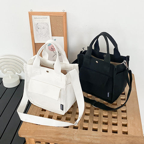 Three-dimensional Multi-pocket Canvas Crossbody Bag - Fashionner
