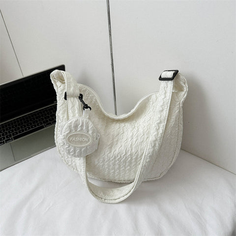 South Korea Ins Girl's Fashionable Cloud Puff Flower Shoulder Bag - Fashionner