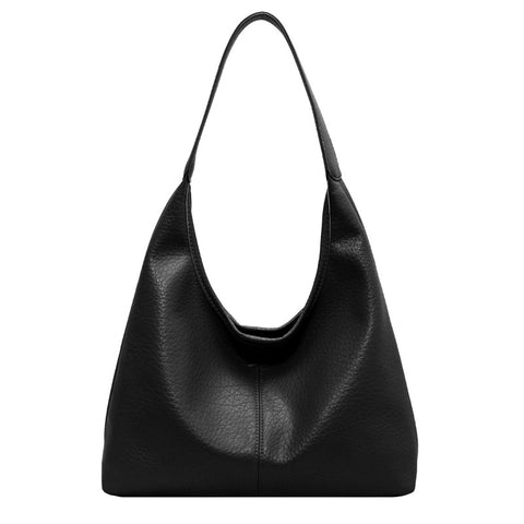 2Pcs Handbags Large Capacity Bag Women Underarm Korean Style Soft Pu Leather Shopping Shouder Bags With Small Wallet - Fashionner