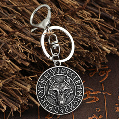 Alloy Viking Series New Wolf Head Key Chain Accessories