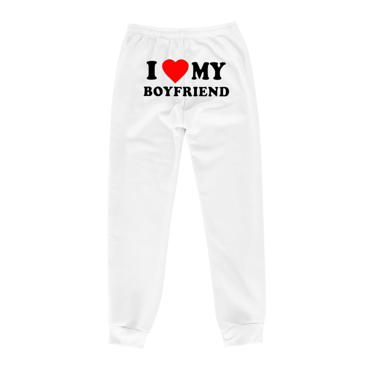 I Love MY BOYFRIEND Printed Trousers Casual Sweatpants Men And Women Sports Pants - Fashionner