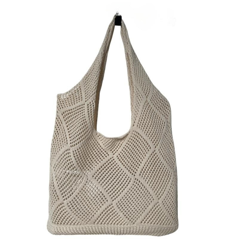 Women's Fashion Hollowed-out Shoulder Woven Bag - Fashionner