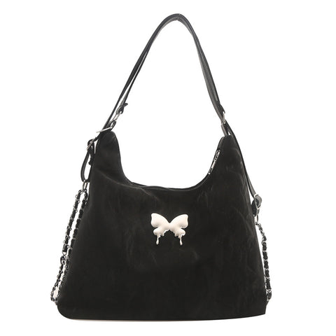 Grand Sac à Bandoulière Nœud Papillon Tendance pour Femme