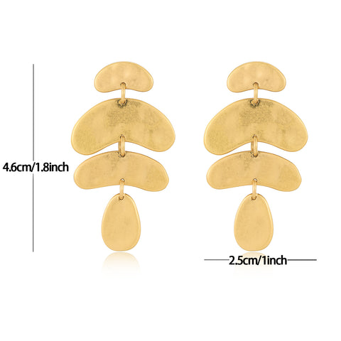 Buy European And American Retro Ear Studs Cold Style Maillard Autumn And Winter Leaf Ear Studs Simple Elegant High-End Light Luxury Women'S Earrings online at Fashionner.