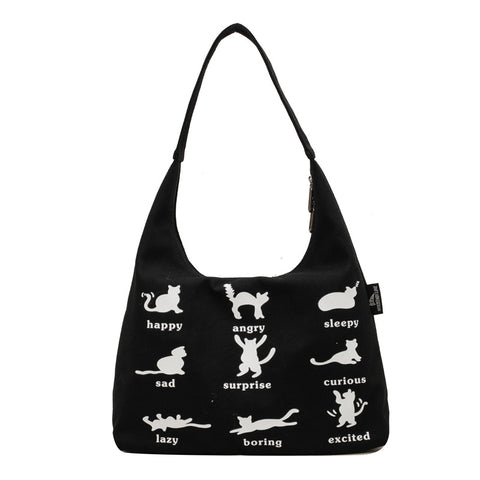 Canvas Bag Women's One-shoulder Summer Small Japanese Korean Idle Style Original Handbags Large Capacity