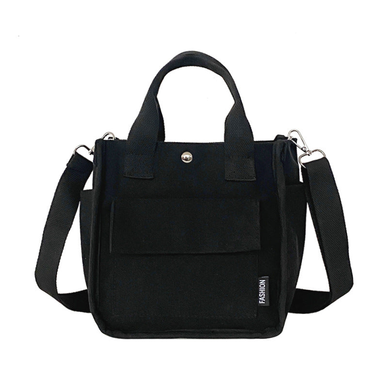 Three-dimensional Multi-pocket Canvas Crossbody Bag - Fashionner