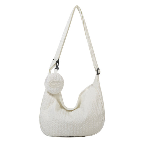South Korea Ins Girl's Fashionable Cloud Puff Flower Shoulder Bag - Fashionner