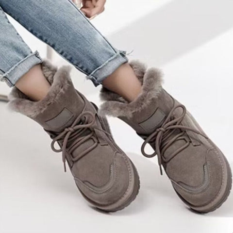 Thick Bottom Fur Booties Women's Real Fur - Fashionner