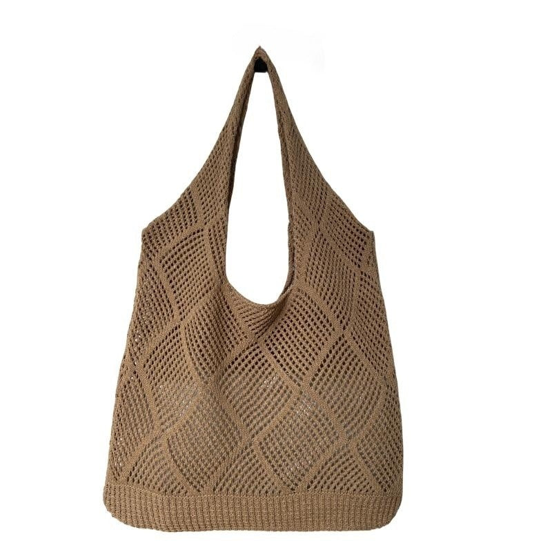 Women's Fashion Hollowed-out Shoulder Woven Bag - Fashionner