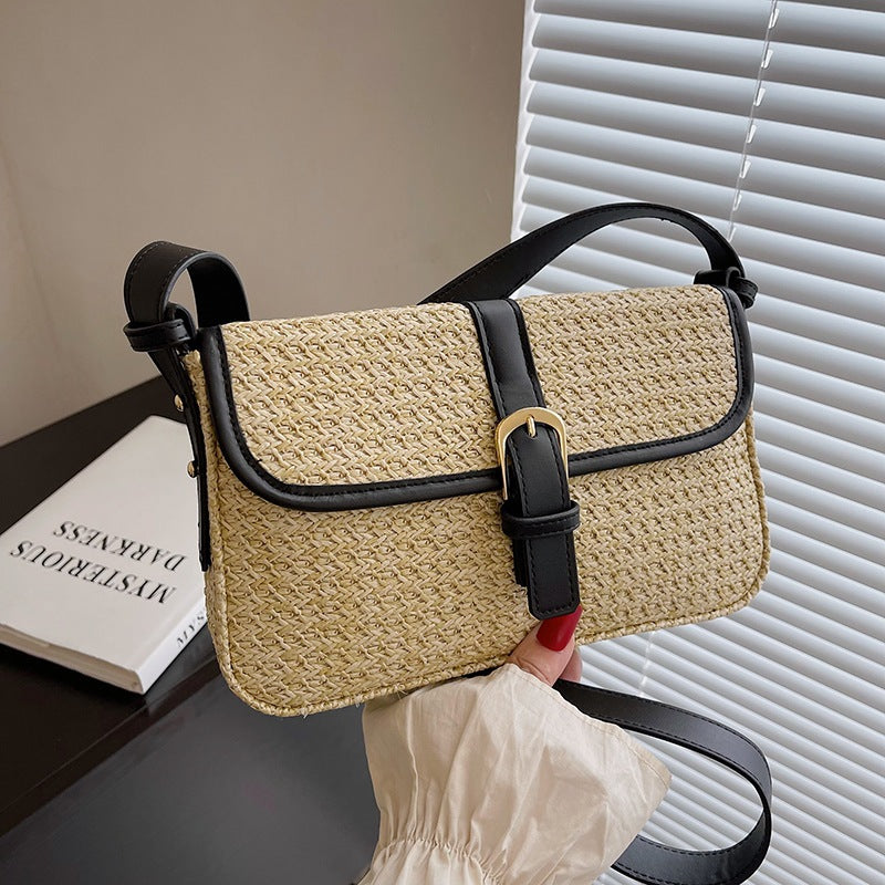 Women's Fashion Summer Straw Shoulder Bag - Fashionner