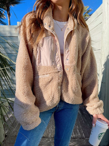 Short Cardigan Plush Jacket Lamb Wool Coat - Fashionner