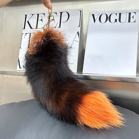 Personalized Plush Fox Tail Pendant Bag Hanging Ornaments