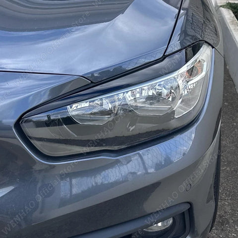 Accessories 2pcs ABS Gloss Evil Headlight Eyebrows Eyelid for BMW 1er F20 F21 Facelift 116i 118i 120i 125i M135i M140i 2015-2019 Accessories - Fashionner