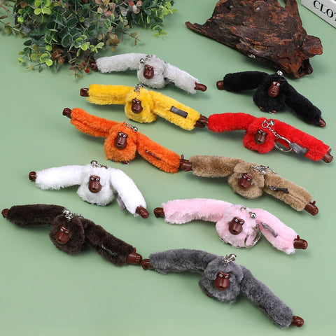 Gifts Creative Plush Monkey Keychain Gorilla Backpack Pendant Long Arm Animal Bag Pendants Key Ring Decoration Adult Child Doll Gifts - Fashionner