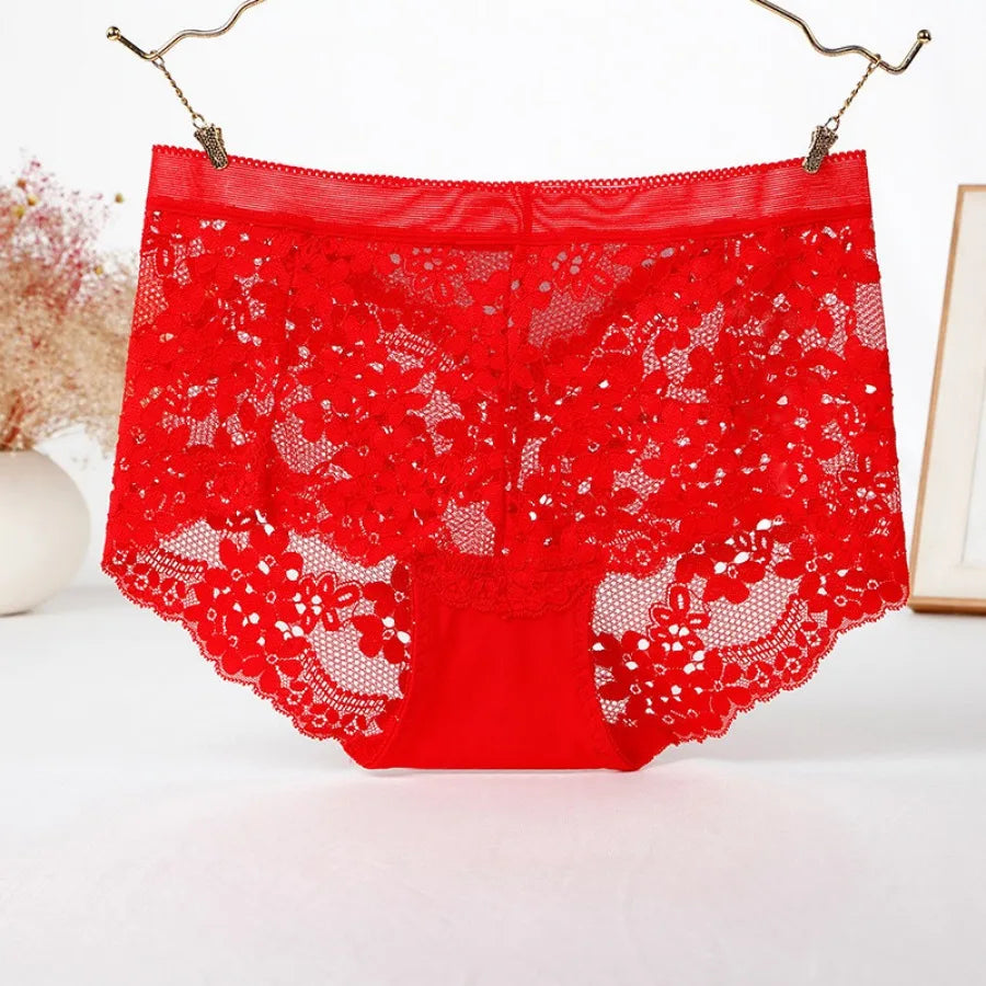 Solka Oversized Plus size Women's Lace Mesh Briefs Intimates underwears Innerwear Underpanties European Size - Fashionner