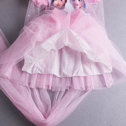 Western New Elsa Princess Dress With Cape Girls Dress Summer Kids Dress Long-sleeved Children's Western Style Elsa Frozen Dress 2-8Y - Fashionner