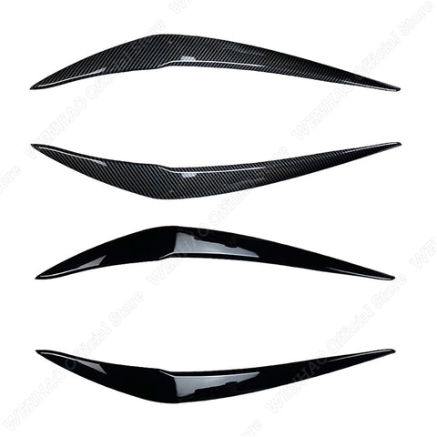 Accessories 2pcs ABS Gloss Evil Headlight Eyebrows Eyelid for BMW 1er F20 F21 Facelift 116i 118i 120i 125i M135i M140i 2015-2019 Accessories - Fashionner