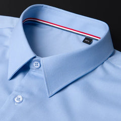 2023 Bamboo Fiber Long Sleeve Men Regular Fit  Microfiber Material Non-iron Professional Casual Dress Shirts Pure Colors