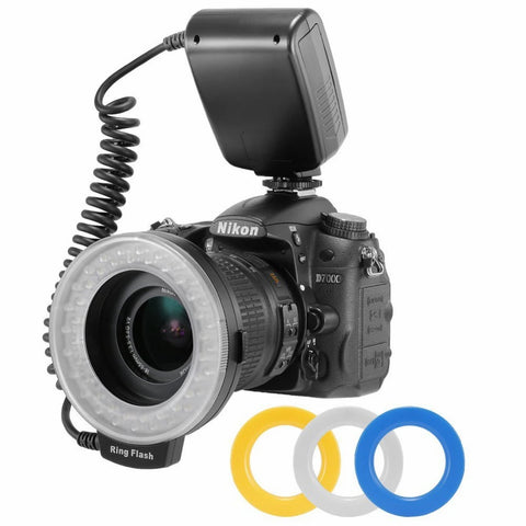 Macro Ring Speedlight Flash Deals Camera Flash Light Photography LED Speedlite Video Lighting Camara Flashes Accessories Photo - Fashionner