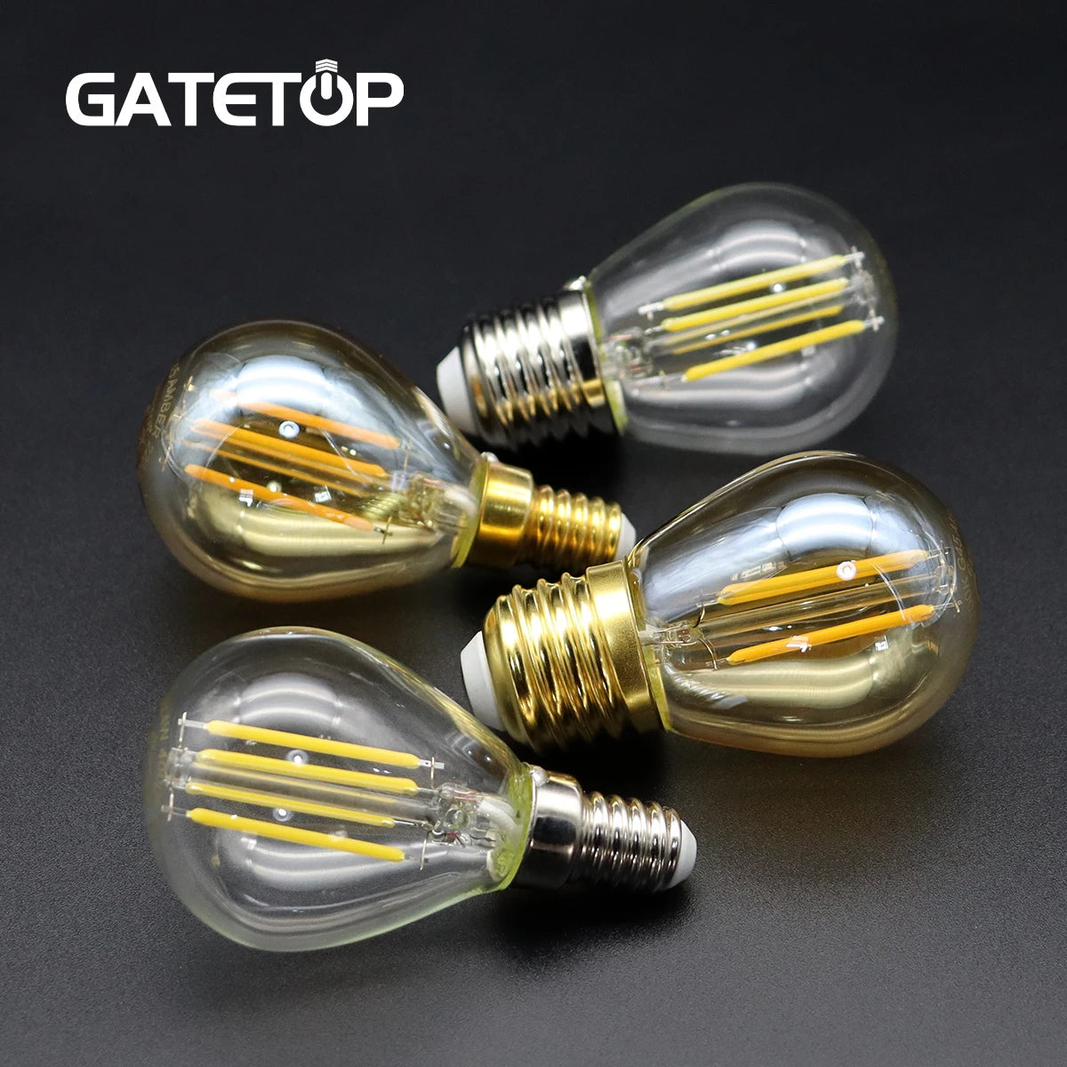 Flash Deals G45 4w Retro Edison Filament Bulb E14 E27 Bombillas 220v Vintage Lamp 6pcs/lot Gold Clear Glass Inner Decoration