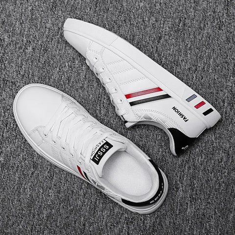 Sneakers Men's Sneakers Casual Sports Shoes for Men Lightweight PU Leather Breathable Shoe Mens Flat White Tenis Shoes Zapatillas Hombre - Fashionner
