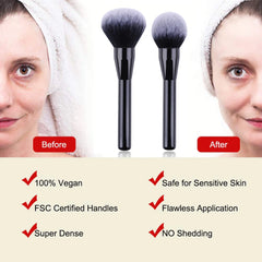 1pc Powder Brush Large Fundation Makeup Brush Soft Fluffy Fiber Concealer Blending Bronzer Brush Professional Women Cosmetic Too - Fashionner
