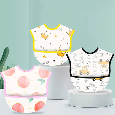 Boys Bibs Waterproof Apron Kid Cartoon Number Cherry Cat Feeding Bib Soft Burp Cloth For Toddler Boys Girls Bandana Bibs - Fashionner