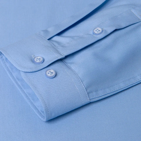 2023 Bamboo Fiber Long Sleeve Men Regular Fit  Microfiber Material Non-iron Professional Casual Dress Shirts Pure Colors - Fashionner