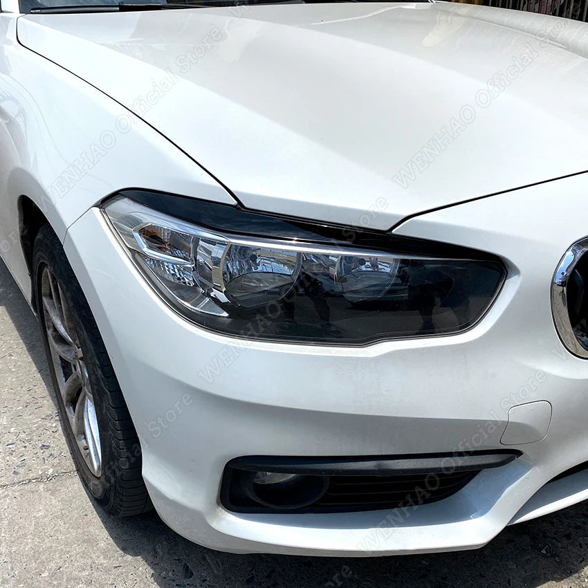 Accessories 2pcs ABS Gloss Evil Headlight Eyebrows Eyelid for BMW 1er F20 F21 Facelift 116i 118i 120i 125i M135i M140i 2015-2019 Accessories - Fashionner