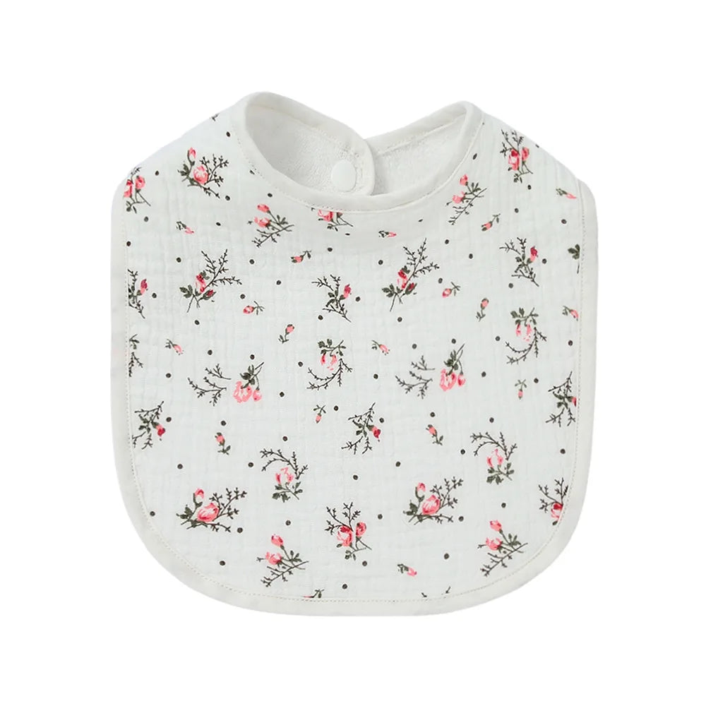 Boys   Bibs Soft Cotton Gauze Print Flower Rainbow Burp Cloth Saliva Towel Apron Bandana Scarf for Boys Girls Feeding Drool Bib - Fashionner