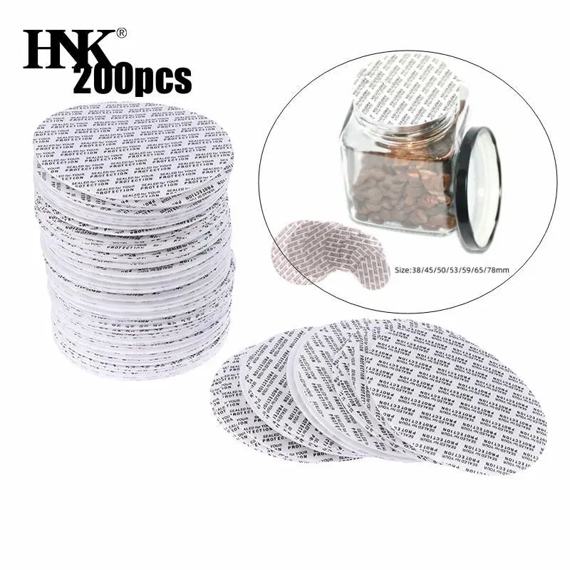 200Pcs Self-adhesive Foam Pressure Sensitive Seal Cap Lining Tamper Resistant Seals Liner For Cosmetic Jar Bottle Pot 20mm-82mm - Fashionner