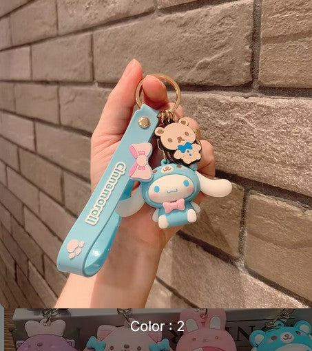 Cute Kawaii Keychain Anime Cartoon Sanrio Kawaii Keyring Pendants for Car Backpacks Accessories Jewelry
