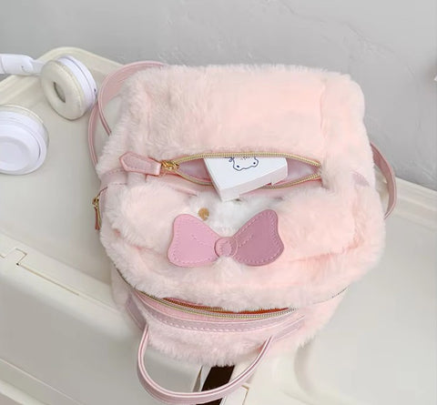 Sac à dos en peluche Sanrios de haute qualité 2025, mignon dessin animé Melody Cinnamon, jouet en peluche pour fille