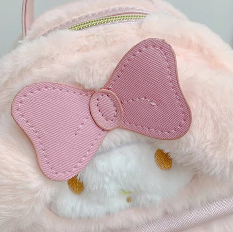 Sac à dos en peluche Sanrios de haute qualité 2025, mignon dessin animé Melody Cinnamon, jouet en peluche pour fille