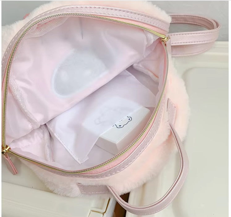 2025 High Quality Sanrios Plush Backpack Cartoon Cute Melody Cinnamon Plush Backpack Toy Girl's Gift