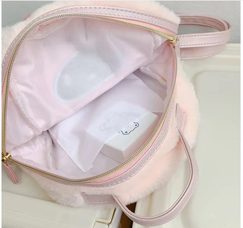 Sac à dos en peluche Sanrios de haute qualité 2025, mignon dessin animé Melody Cinnamon, jouet en peluche pour fille