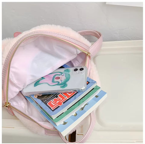Sac à dos en peluche Sanrios de haute qualité 2025, mignon dessin animé Melody Cinnamon, jouet en peluche pour fille