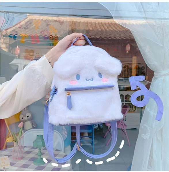 2025 High Quality Sanrios Plush Backpack Cartoon Cute Melody Cinnamon Plush Backpack Toy Girl's Gift