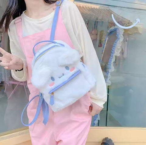 Sac à dos en peluche Sanrios de haute qualité 2025, mignon dessin animé Melody Cinnamon, jouet en peluche pour fille
