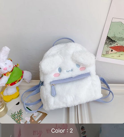 Sac à dos en peluche Sanrios de haute qualité 2025, mignon dessin animé Melody Cinnamon, jouet en peluche pour fille