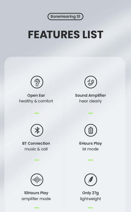 elders Bone Conduction Hearing Aid Noise Cancellation Design Bluetooth Wireless IPX5 Waterproof Headphones Designed the Elderly - Fashionner