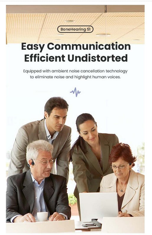 elders Bone Conduction Hearing Aid Noise Cancellation Design Bluetooth Wireless IPX5 Waterproof Headphones Designed the Elderly - Fashionner