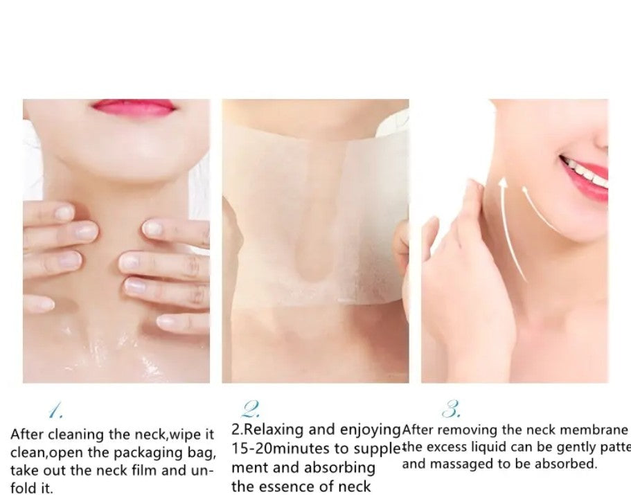 10pcs Goat Milk Hexapeptide Neck Mask Collagen Skin Care