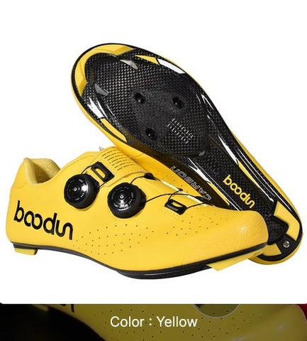 Chaussures de cyclisme professionnelles pour hommes – route et course | Respirantes et légères en fibre de carbone | Système de laçage rapide pour la vitesse et le confort