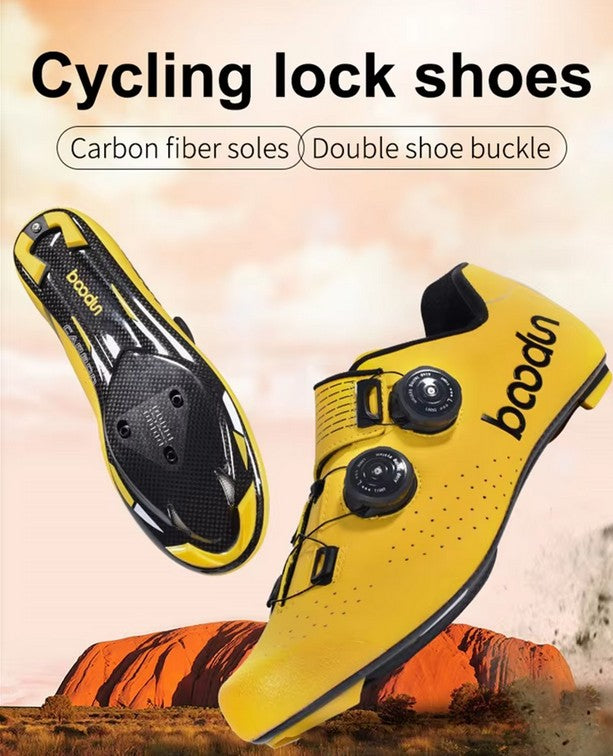 Professional Highway & Road Cycling Shoes for Men | Breathable & Lightweight Carbon Fiber Racing Bike Shoes | Quick-Lace System for Speed & Comfort