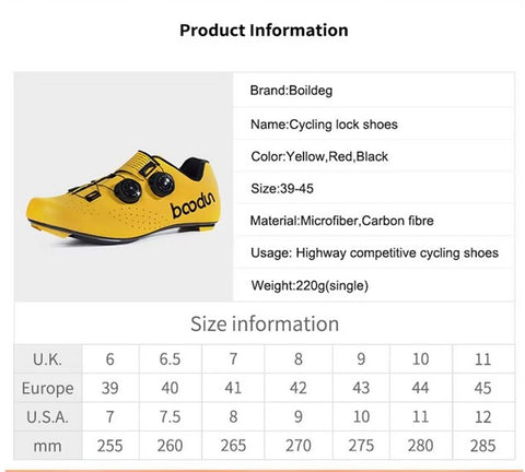 Chaussures de cyclisme professionnelles pour hommes – route et course | Respirantes et légères en fibre de carbone | Système de laçage rapide pour la vitesse et le confort