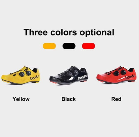 Chaussures de cyclisme professionnelles pour hommes – route et course | Respirantes et légères en fibre de carbone | Système de laçage rapide pour la vitesse et le confort