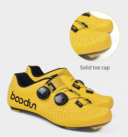 Chaussures de cyclisme professionnelles pour hommes – route et course | Respirantes et légères en fibre de carbone | Système de laçage rapide pour la vitesse et le confort