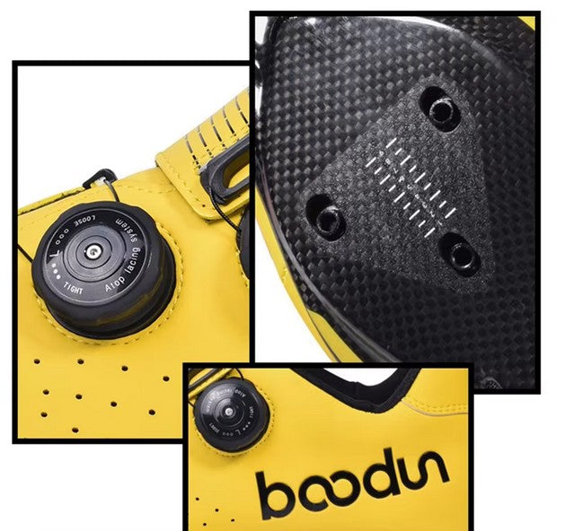 Professional Highway & Road Cycling Shoes for Men | Breathable & Lightweight Carbon Fiber Racing Bike Shoes | Quick-Lace System for Speed & Comfort