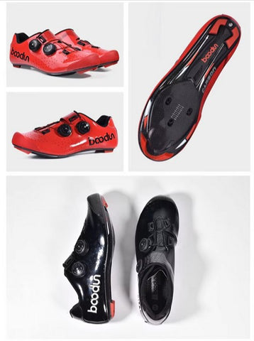 Chaussures de cyclisme professionnelles pour hommes – route et course | Respirantes et légères en fibre de carbone | Système de laçage rapide pour la vitesse et le confort
